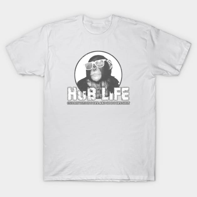 HuB Life (Monkey) T-Shirt by richswier